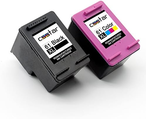CSSTAR Remanufactured Ink Cartridge Replacement for HP 61 XL Combo Pack for OfficeJet 4630 4635 4632 Envy 5530 4500 4502 5534 4501 DeskJet 3050 2050 2540 1000 1513 1510 1512 Printer, Black &amp; Color