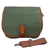 TOURBON Canvas Bike Panniers Waterproof Bicycle Handlebar Bag Tablet Shoulder Bag 10″