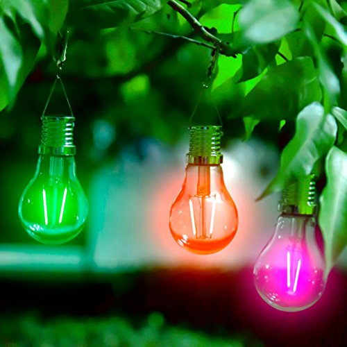 image for LiPing LED Waterproof Solar Rotatable Outdoor Garden Camping Hanging S