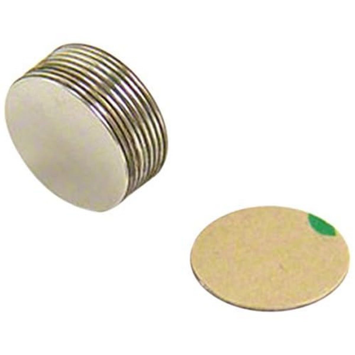 first4magnets™ F290SA-10 Magnet Expert® Adhesive 15mm dia x 0.5mm thick N42 Neodymium Magnet - 0.28kg Pull ( South ) ( Pack of 10 )