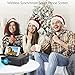 Projector, TONTION Video Projector with Wireless Synchronize Smart Phone Screen, 1080P Supported, 176″ Display, 50,000 Hours Led, Compatible with Amazon Fire TV Stick, HDMI, VGA, USB, AV, SD for Homethumb 1