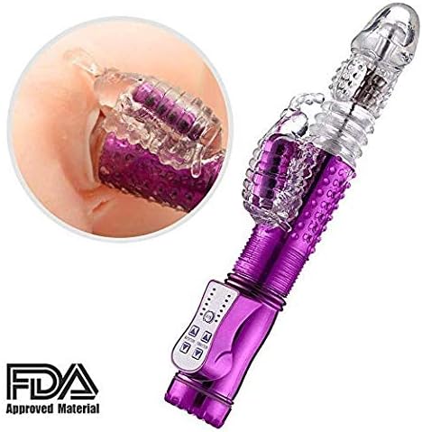 NQDGLNJ 10 Speeds Rotating& Telescopic Thrusting Novelty Vibrant G Spotter Rabbit Toys for Women 100% Waterproof&Ultra-Silent NQDGLNJ