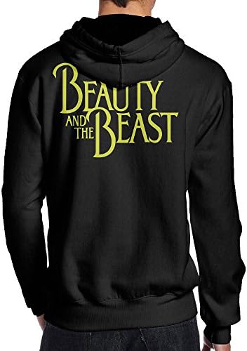 SEVEN 78 Beauty And The Beast Letters Jersey Men's Hooded Sweatshirt XXL Black