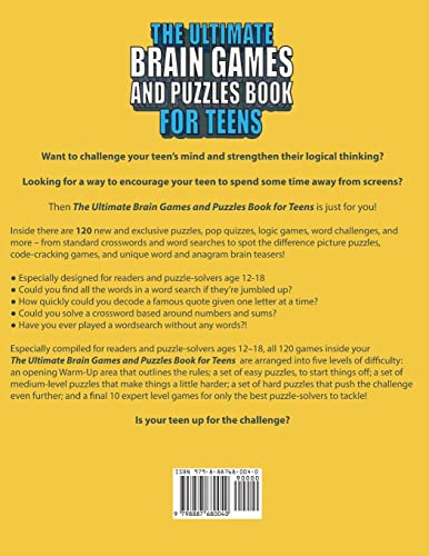 The Ultimate Brain Games And Puzzles Book For Teens: Tricky But Fun Brain Teasers, Trivia Challenges, Crosswords, Word Searches, Cryptograms And Much More To Keep Your Mind Sharp And Engaged 1