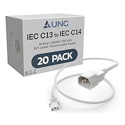 20 Pack - UNC 5ft PDU Power Cable IEC C13 to IEC