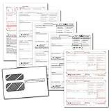 Park Forms W-2 Laser Forms 4-Part Set With Self Seal Envelope, Kit for 25 Employees (2016)