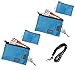 Chums Marsupial Minimalist Outdoor Lightweight Sports Travel Keychain Wallet | 2pk Bundle + Lanyard, Blue
