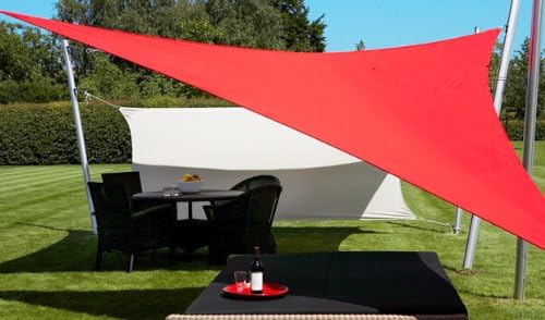 MTN Shadesmith 20'x20'x20' Deluxe Triangle Sun Sail Shade (Color: Red)