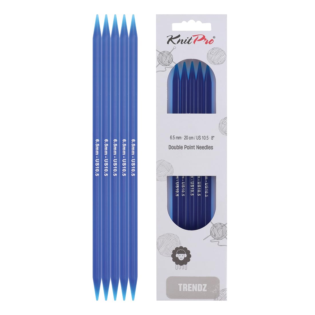 KnitPro Trendz Double Pointed Needles 8" (20cm) | 6.50mm