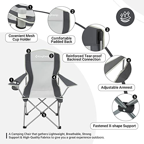KingCamp Camping Chair Portable Fold Up Quad Chair Lightweight Soccer