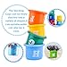 Bath Toys, Safe&Care Baby Bathtime Toys Fun Animals and Stacking Cups 8pcs Cute Educational Toys for Toddlers Boys & Girls with Mesh Bath Toy Organizer
