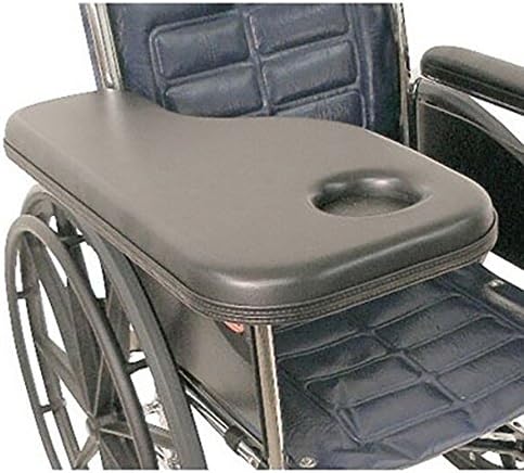 Therafin Flip-Away Padded Trimline Half Tray with Molded Cup Holder, Right, Wheelchair Tray
