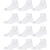 AND1 Mens Quarter Socks - 12 Pack Moisture Wicking Breathable Cushioned Athletic Performance Ankle Socks for Men (6-12.5)