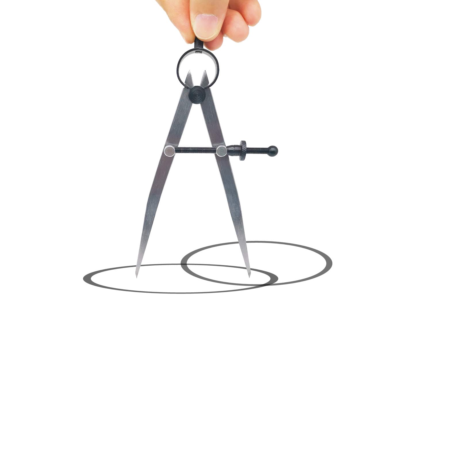 ieron 6" Metal Adjustable Lockable Compass, Steel Divider Wing Leather Compass, Drafting Compass Tool for Leather Work, Metalworking, Woodworking, Geometry Drawing