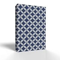 signwin-Canvas Wall Art-White Glaze and Blue Pattern -Canvas Prints Home Artwork Decoration for Living Room,Bedroom - 12x18 inches