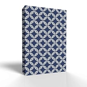 Canvas Wall Art-White Glaze and Blue Pattern -Canvas Prints Home Artwork Decoration for Living Room,Bedroom - 12x18 inches