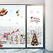 Christmas Window Sticker Holiday Decorative No Glue Christmas Window Clings with Snowflake Snowman Santa Claus Merry Christmas Sign for Kids 17.7-inch by 32.7-inch (45×83CM)