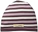 L'ovedbaby Unisex-Baby Newborn Organic Cute Cap, Eggplant Stripe, 0/3 Months