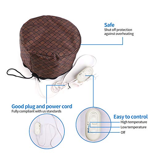 CHILIKI 110V Hair Care Hat,Hair SPA Cap, Hair Steamer Thermal Heat Cap,Nourishing Care Hat,Deep Conditioning Hair Treatment Head Care Home Use Free size
