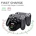 PS4 Controller Charger, Dual USB PS4 Controller Charging Station for Sony Playstation 4/ PS4/ Slim/ PS4 Pro Charging Dock Stand Station with 4 Thumb Gripsthumb 2