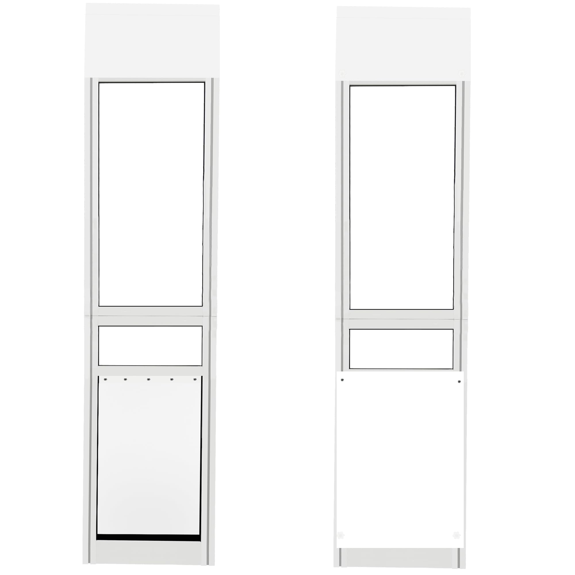 Photo 1 of ***FACTORY SEALED***XLarge Dog Door for Sliding Glass Doors, Adjustable 75.39"-81.3" Slider Height, Extra Large Dog Door for Sliding Door, All-Metal Framed & Tempered Glass Lockable Panel Can Slide Up and Down