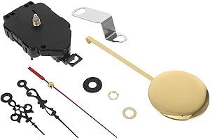 TEHAUX Silent Quartz Pendulum Clock Movement Kit, Wall Clock Replacement Mechanism with High Torque Motor,