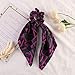6Pcs Hair Scrunchies Silk Elastic Hair Bands Hair Scarf Ponytail Holder Scrunchy Ties Vintage Accessories for Women Girls