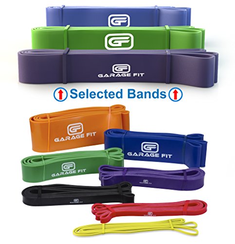 Pull up Bands - Set of 3, Heavy Duty Resistance Bands, Mobility Bands for Cross training, Exercise Bands for Gymnastics and Powerlifting Pull up Assist Bands (Bundle #3 Purple & #4 Green & #5 Blue)
