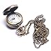 81stgeneration Women's Brass Vintage Style Roman Numerical Pocket Watch Chain Pendant Necklace, 78 cm
