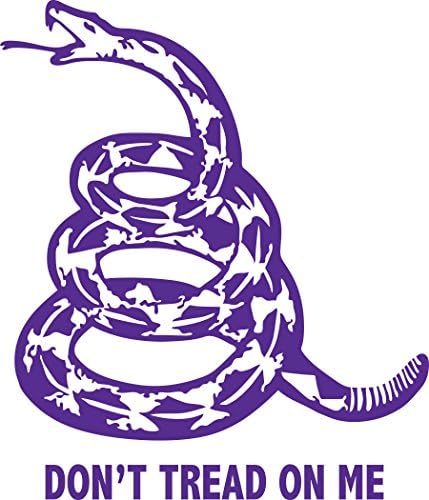 Eyecandy DecalsDon't Tread ON ME 6" Decal Sticker Purple