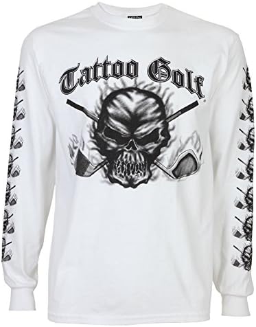 Tattoo Golf Men's Long Sleeve Tg Skull T-Shirt