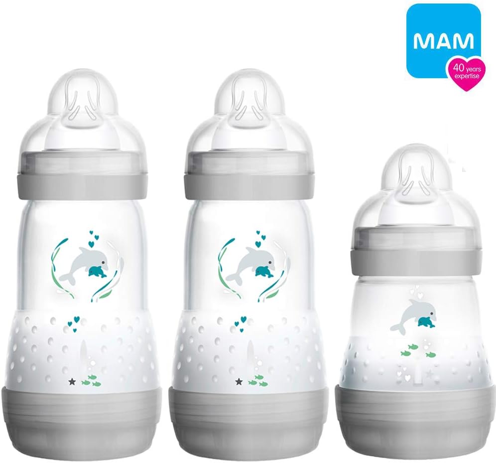MAM AntiColic Bottles 160 ml/260 ml/Set of 3 Uni/with Size 1 Silicone