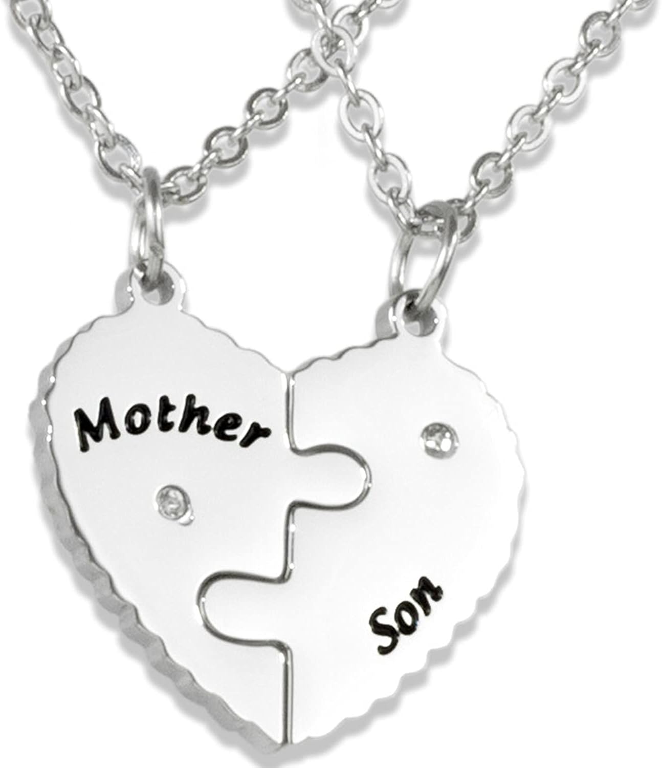 Kivosliviz Mom and Son Necklace Gifts for Women Mothers Child Heart Necklace