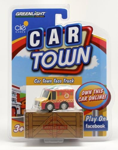 CAR TOWN TACO TRUCK * 2 Speed Pull-Back Motor * 2013 Car Town Series 1 Greenlight Collectibles Vehicle