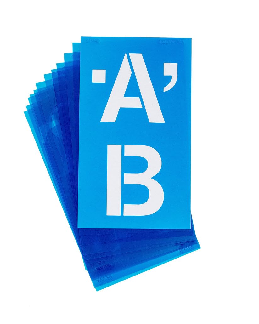 Acme Plastic Alphabet Stencils -Helvetica Capital Letters 4-inch