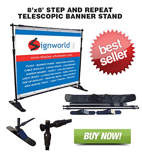 Signworld Telescopic Step And Repeat Backdrop Banner Stand Buy