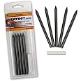 FastCap Fatboy Refill with 5 Replacement Leads and 3 Erasers - Perfect for Architecture Supplies and Construction Tools for Home Improvement - 5.5 mm HB2 Lead - 01018