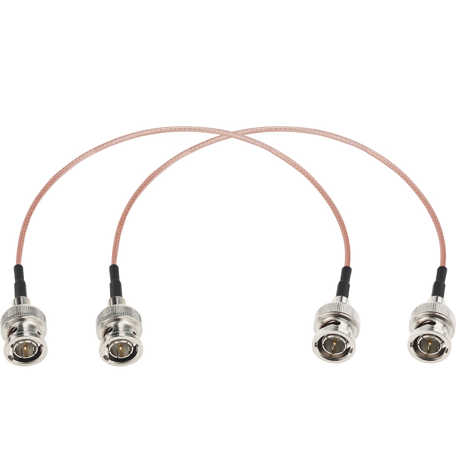 Ullnosoo SDI Cable, 2pcs 1ft BNC Male to Male 3G HD SDI Cable, 75 Ohm 12inch Coax Cable Extender Jumper Adapter RG179, for 4K 1080P Vedio 3G-SDI SDI Video Equipment, CCTV, DVR, Cameras