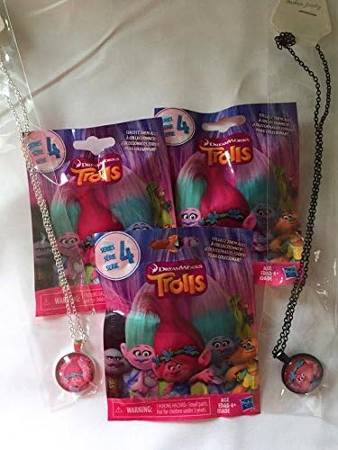 Trolls Blind Bag Series 4 Bags and Two Trolls Necklaces