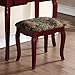 Roundhill Furniture Ashley Wood Make-Up Vanity Table and Stool Set, Cherry