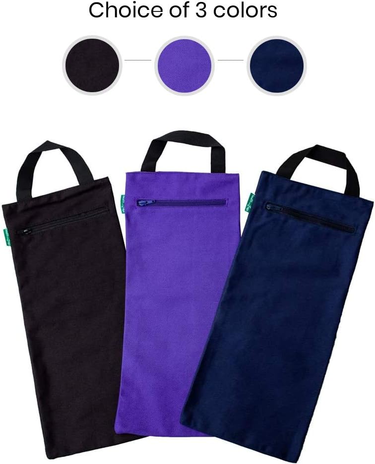 HEALTHANDYOGA(TM Yoga Sand Bags - Double Bag with Inner Waterproof Bag- Prop for Adding Weight and Support (Purple) - Image 5