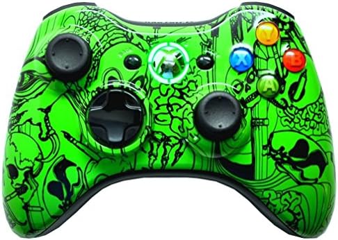 GREEN CRAZY SKULLS 5000 + Modded Xbox 360 Controller Hydro Dipped Mod with Rapid Fire / Jitter / Quick Scope / Sniper Breath / Drop Shot / Jump Shot / Auto Aim / Quick Aim / Burst / Akimbo / Mimic / Adjustable / Adjustable Burst / Auto Burst / Dual Trigger and more! For COD Ghosts / MW1 / MW2 / MW3 / Black Ops 1 / Black Ops 2 / WAW / Gears of War Series / Halo Series / GTA / BF and more! 55500
