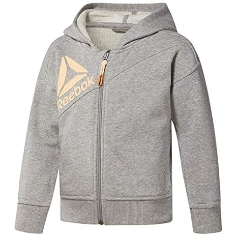felpa reebok bambino grigio