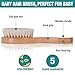 Wooden Baby Hair Brush with Natural Goat Hair Bristles - 5 Years Warranty | High Density Soft Bristles Perfect to Dentangle Infant Hair | Helps Prevent Cradle Cap