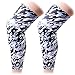 COOLOMG (Pair Basketball Knee Pads For Kids Youth Adult Long Leg Knee Sleeves Protector Gear EVA Digital Camo Black Gray XX-Small