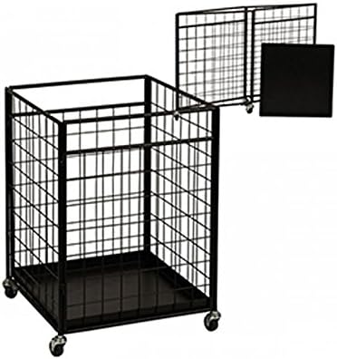Cesta de almacenaje sobre ruedas de metal grilagé negro: Amazon.es