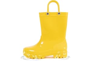 HugRain Toddler Kids Lightweight Adorable Rain Boots