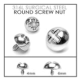{4mm} Surgical Steel Dermal Anchor Internally Threaded 