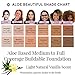 Organic Liquid Mineral Foundation Makeup with Aloe - All Natural Vegan Gluten Free Ingredients - Made In USA, Porcelain