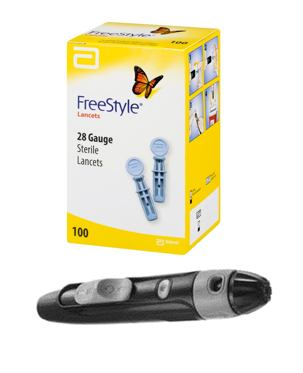 Owen's Freestyle Lancets 100 Pack with Autolet